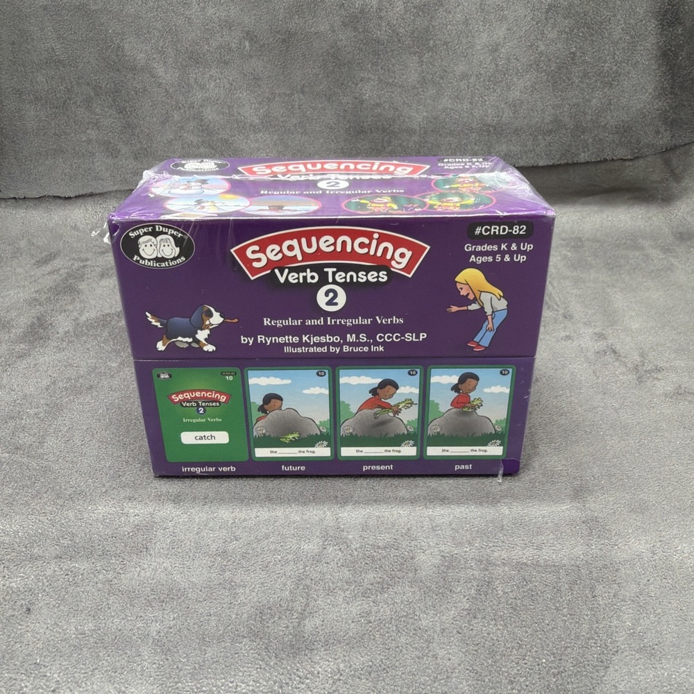 Super Duper Sequencing Regular & Irregular Verb Tenses Set 2 #CRD-82 Flash Cards